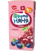 Морс ФрутоНяня Клюква с черникой и вишней с 5 мес. 200…