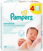 Влажные салфетки Pampers «Sensitive» с запасным блоком,…
