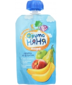 Пюре ФрутоНяня Салатик из фруктов с 6 мес. 90 г (пауч)