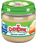 Пюре Спелёнок Цветная капуста с 4 мес. 80 г (стекло)