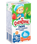 Пюре Спелёнок Яблоко-клубника со сливками с 6 мес. 125…