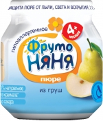 Пюре ФрутоНяня из груш гипоаллергенное с 4 мес. 100 г