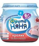 Пюре ФрутоНяня Кролик с 6 мес. 80 г