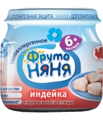 Пюре ФрутоНяня Индейка с 6 мес. 80 г