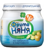 Пюре ФрутоНяня из кабачков и картофеля с 5 мес. 80 г