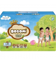 Подгузник Bosomi Natural Cotton L (10-14 кг), 60шт.