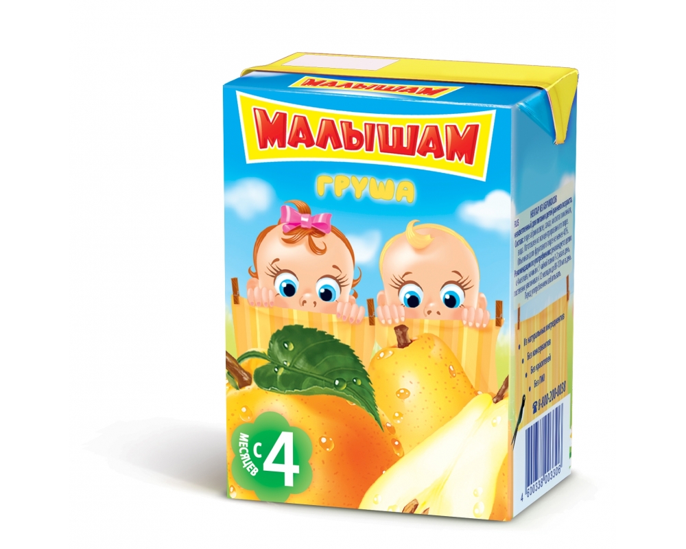 "Малышам" Нектар из груш, 200 мл
