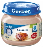 Пюре Gerber свинина с 6 мес. 80 гр.