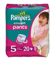 Трусики Pampers Active girl 12-18 кг,  20 шт