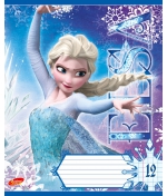 Тетрадь в клетку Disney Frozen 12 листов в ассортименте