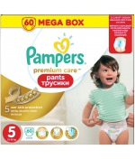 Трусики-подгузники Pampers Premium Care 5 (12-18 кг) 60…