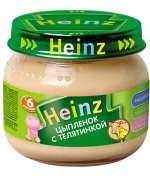 Пюре Heinz Цыпленок с телятинкой с 6 мес. 80 г