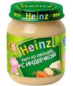 Пюре Heinz Рагу из овощей с индеечкой с 6 мес. 120 г