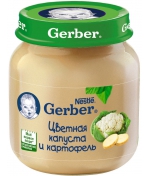 Пюре Gerber Цветная капуста и картофель с 5 мес. 130 г