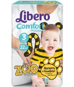 Подгузники Libero Comfort 3 (4-9 кг) 22 шт.