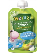 Пюре Heinz Яблоко и персик со сливками c 6 мес. 90 г (п…