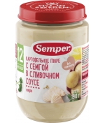 Пюре Semper Картофельное пюре с семгой в сливочном соус…