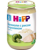Пюре Hipp Брокколи с рисом и кроликом с 8 мес. 220 г