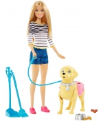 Кукла Barbie «Прогулка с питомцем» 33 см