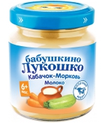Пюре Бабушкино Лукошко Кабачок-морковь с молоком с 6 ме…