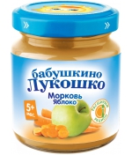 Пюре Бабушкино Лукошко Морковь-яблоко с 5 мес. 100 г