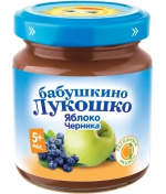 Пюре Бабушкино Лукошко Яблоко-черника с 5 мес. 100 г