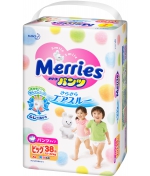 Трусики-подгузники Merries XL (12-22 кг) 38 шт.