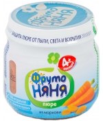 Пюре ФрутоНяня из моркови с 4 мес. 80 г