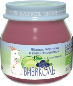 Пюре Бибиколь Яблоко, черника и козий творожок с 6 мес.…