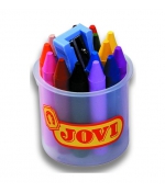 Карандаши восковые Jovi в банке 16 цветов +точилка