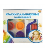 Краски пальчиковые Abtoys смывающиеся 6 цветов