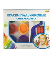 Краски пальчиковые Abtoys смывающиеся 6 цветов