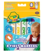 Цветные смывающиеся фломастеры Crayola для малышей 8 шт