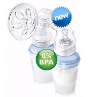 Молокоотсос Avent-Philips ручной Natural с контейнерами VIA