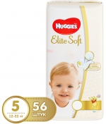 Подгузники Huggies Элит Софт 5 (12-22 кг) 56 шт