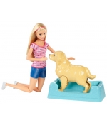 Игровой набор Barbie кукла и собака с новорожденными ще…