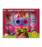 Набор посуды Маша и Медведь 12 предметов