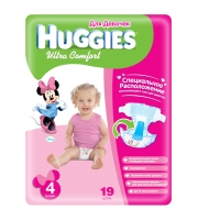 Huggies Ultra Comfort для девочек 8-14 кг (19 шт.)