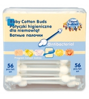 Ватные палочки Canpol babies с ограничителем в коробке, 56 шт