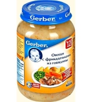 Пюре Gerber Овощи с фрикадельками из говядины с 12 мес. 200 гр.