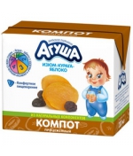 Компот Агуша Изюм, курага и яблоко с 8 мес. 200 мл