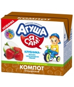Компот Агуша Яблоко, клубника и черноплодная рябина с 8…