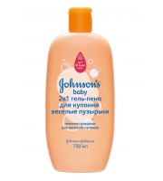 Гель-пена д/куп. Johnsons`baby 2в1 &quot;веселые пузырьки&quot; 750 мл