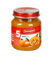 Пюре Semper Тыква с 5 мес. 125 гр.