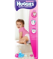 Трусики-подгузники Huggies Little Walkers для девочек 13-17 кг. 48 шт.