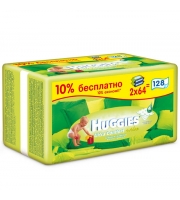 Детские влажные салфетки Huggies Ultra Comfort Aloe Duo 64х2 шт.