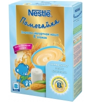 Каша Nestle &quot;Помогайка&quot; злак-йогурт. 8 злаков с бифидобактериями,  200г