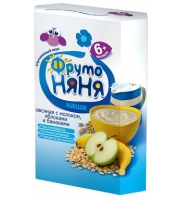 Каша ФрутоНяня овсяная с молоком, яблоками и бананами с 6 мес. 200 гр.
