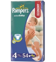 Подгузники Pampers Active Baby 7-18 кг 54 шт.