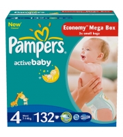 Подгузники Pampers Active Baby 7-14 кг, 132 шт.